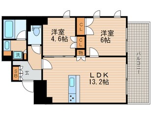 ﾌﾟﾗﾈｽｰﾍﾟﾘｱ京都四条河原町(802)の物件間取画像